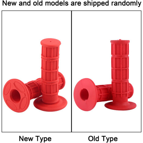 1 Paire de Poignées Universelles en Silicone pour Guidon de Moto 22/25mm (7/8") Rouge Vif