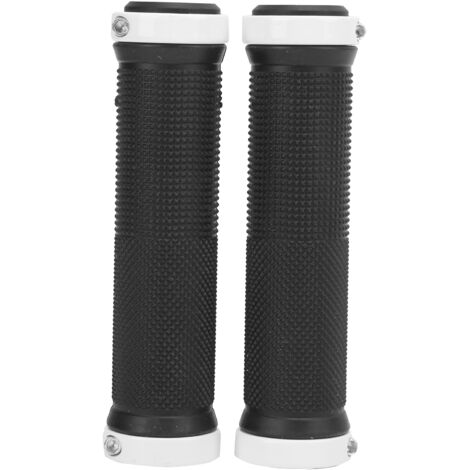 1 Paire de Poignées VTT Ergonomiques Anti-Vibration en Mousse Confortable avec Embouts Blancs