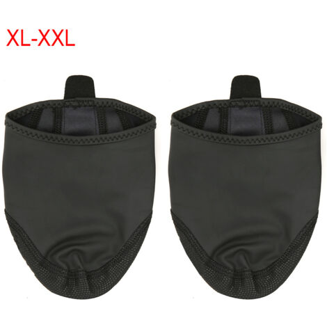1 Paire de Protège-Chaussures Vélo Anti-Dérapant, Coupe-Vent et Isolant pour Cyclisme sur Route ou Montagne (Noir, Taille XL/XXL)