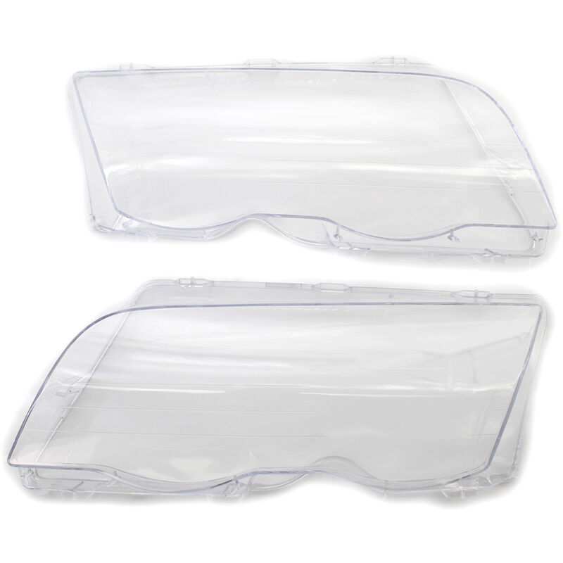 Asupermall - 1 paire de couvercle de lentille transparente de phare gauche droite pour bmw E46 3 Series 1998-2001 4 portes