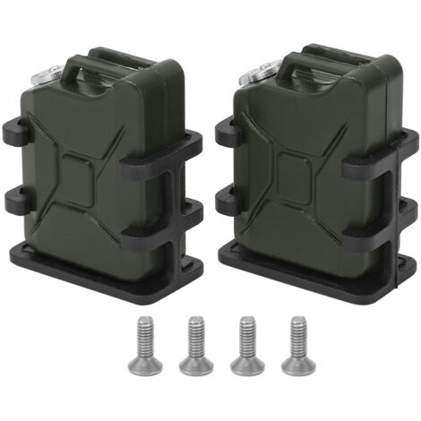 1 Paire de Réservoirs à Carburant Simulés pour Voiture RC, Mini Bidons d'Huile pour 1/8 1/10 RC Crawler, Accessoire de Décoration Vert Foncé