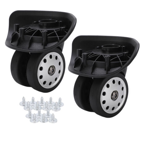 1 Paire de Roues A88 Poreuses pour Valise, Roulettes de Remplacement Grand Modèle Noir pour Bagages de Voyage