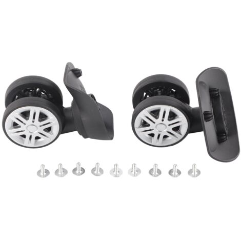 1 Paire de Roues Silencieuses à Double Rangée pour Valise, Accessoire de Bagage à Grandes Roues