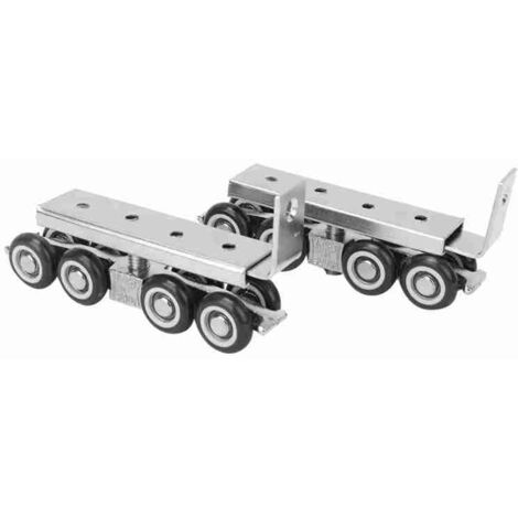 1 paire de roulettes pour porte coulissante à 8 roues, quincaillerie, roulettes de suspension, roulettes silencieuses pour rail.