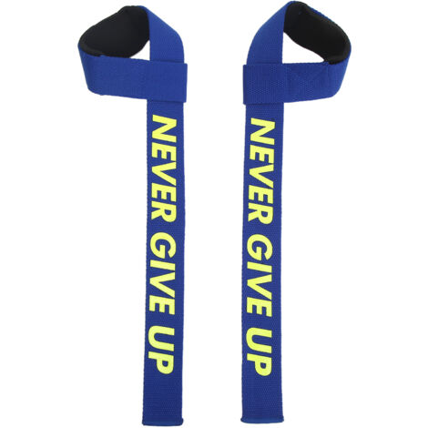 1 Paire de Sangles de Levage pour Haltérophilie, Powerlifting et Musculation - Entraînement Force, Soulevé de Terre et Fitness - Bleu