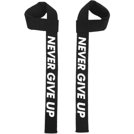1 Paire de Sangles de Soulèvement pour Powerlifting, Musculation et Deadlifts - Fitness Noir