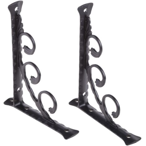 1 paire de supports d'étagère murale triangulaires robustes, renforcés en métal et durables - AquaForge