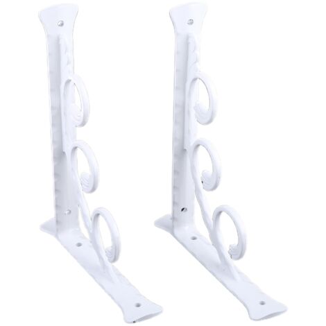 1 paire de supports d'étagère murale triangulaires robustes, renforcés en métal et durables - AquaForge
