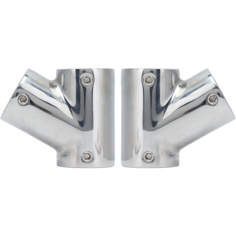 1 Paire de Supports pour Main Courante Bateau Inclinés à 60°, Acier Inoxydable 316, Quincaillerie Marine, Gauche et Droite, Diamètre 22mm (7/8 pouce)