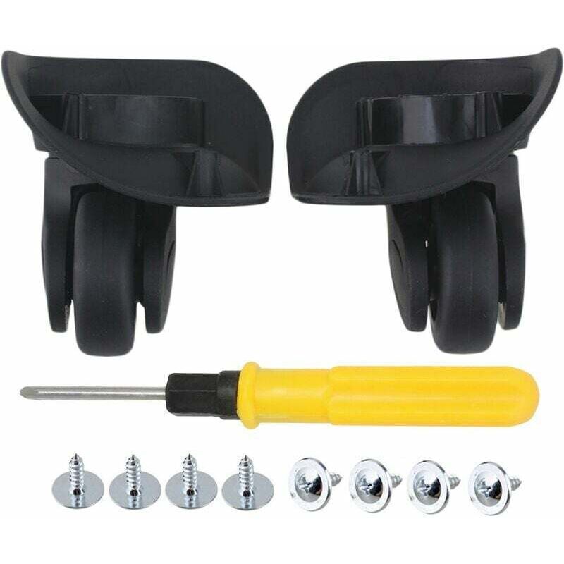 1 paire de valises noires à roulettes pivotantes à 360 degrés 91x107x49mm - BQLZR
