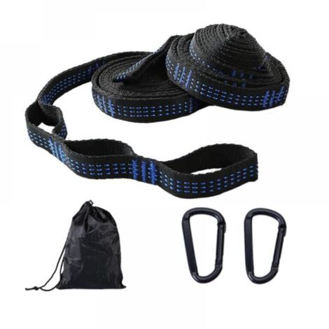 1 paire d'ensemble de fixation pour hamac, ensemble de suspension, 300 cmx2,5 cm, max 200 kg pour le camping, la randonnée, le pique-nique, les voyages en plein air