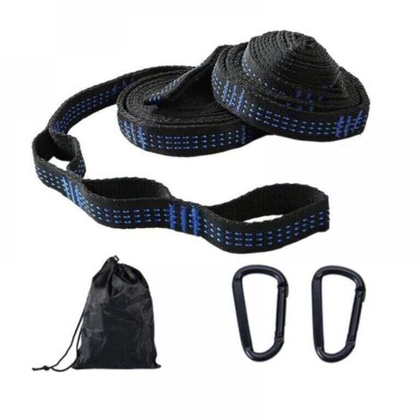 1 paire d'ensemble de fixation pour hamac, ensemble de suspension, 300 cmx2,5 cm, max 200 kg pour le camping, la randonnée, le pique-nique, les voyages en plein air
