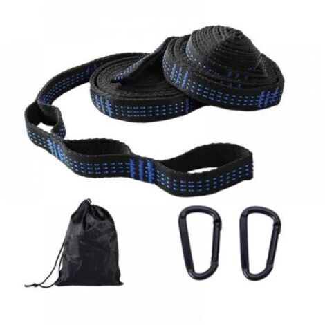 1 paire d'ensemble de fixation pour hamac, ensemble de suspension,  300 cmx2,5 cm, max 200 kg pour le camping, la randonnée, le pique-nique, les voyages en plein air