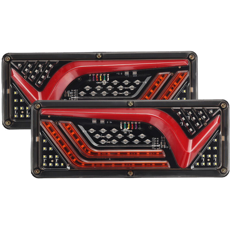Paire de feux arrière 67 led indicateur d'arrêt de frein dynamique fonction camion remorque lbtn