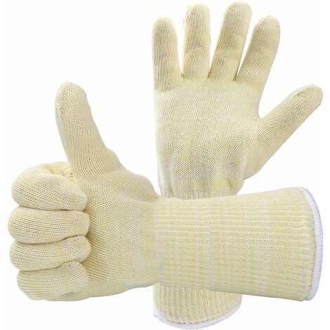 1 Paire Gants de Barbecue Gant Anti-Chaleur Taille UniversGrill - Gants de Cuisines Résiste Jusqu'à 500°C Gants de Four pour BBQ, Grillades, Cuisson au Four, Cheminée, Gants de Soudeur