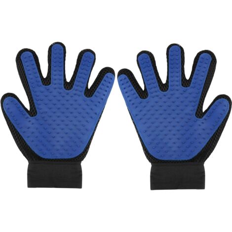 1 Paire Gants De Toilettage, Silicone Souple, Massage Poils Morts, Chien Chat Poils Courts Longs