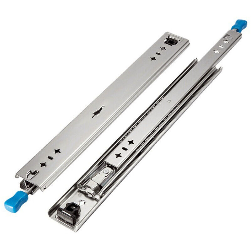 1 Paire Glissières Tiroirs 250mm(10 in) Industriel Coulisses à Billes avec Fonction de Verrouillage pour Car Étagères Charge 120kg