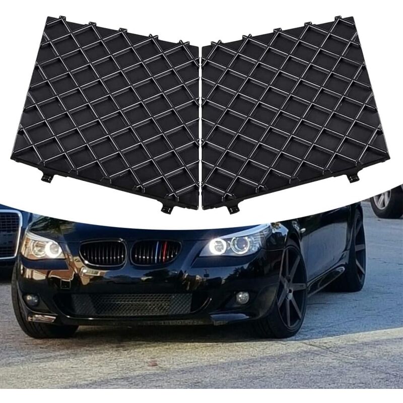 1 Paire Grille Pare-Chocs Avant, Garniture de Grille Inférieure du Couvercle de Pare-Chocs Avant Remplacement pour BMW E60 E61 M Sport Package,