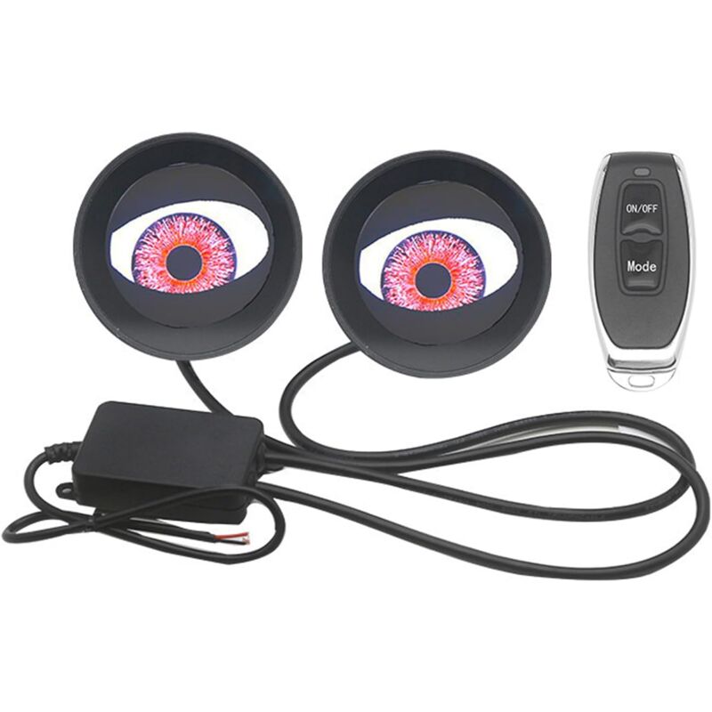 1 paire les yeux du diable lumière pour les voitures 12 V les yeux cool diable avec 6 modes mettent en surbrillance les yeux divas de la mode des