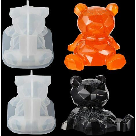 2pieces Résine Poisson Keychain Moule Animal Moule en silicone Pour Résine  Époxy Artisanat 3D