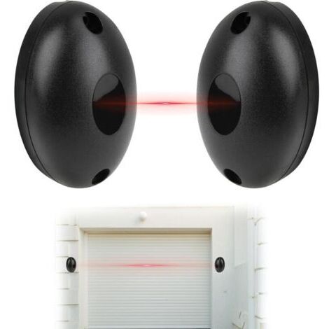1 paire Photocellule Portail Universelle, Photocellule Infrarouges 12/24V AC/DC, Capteurs Infrarouges de Sécurité pour Portails et Garages Automatiques, Compatible avec Divers Systèmes de Contr