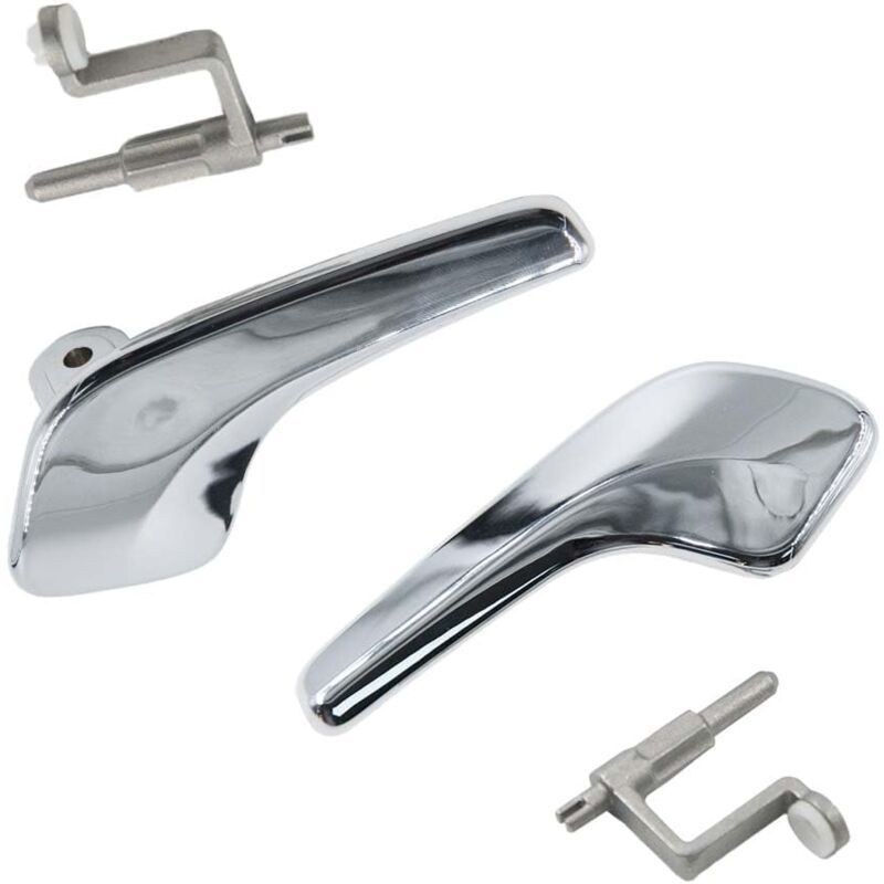 1 paire Poignée de porte intérieure Avant Gauche et Droite Chrome Compatible avec Opel Corsa D 2006-2014 13297813+13297814