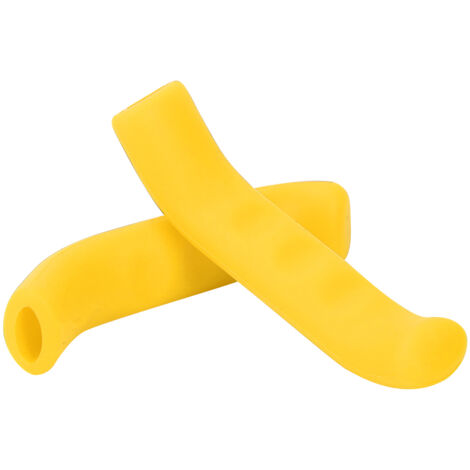 1 Paire Poignées de Guidol VTT Anti-Dérapantes en Silicone Pliable Jaune