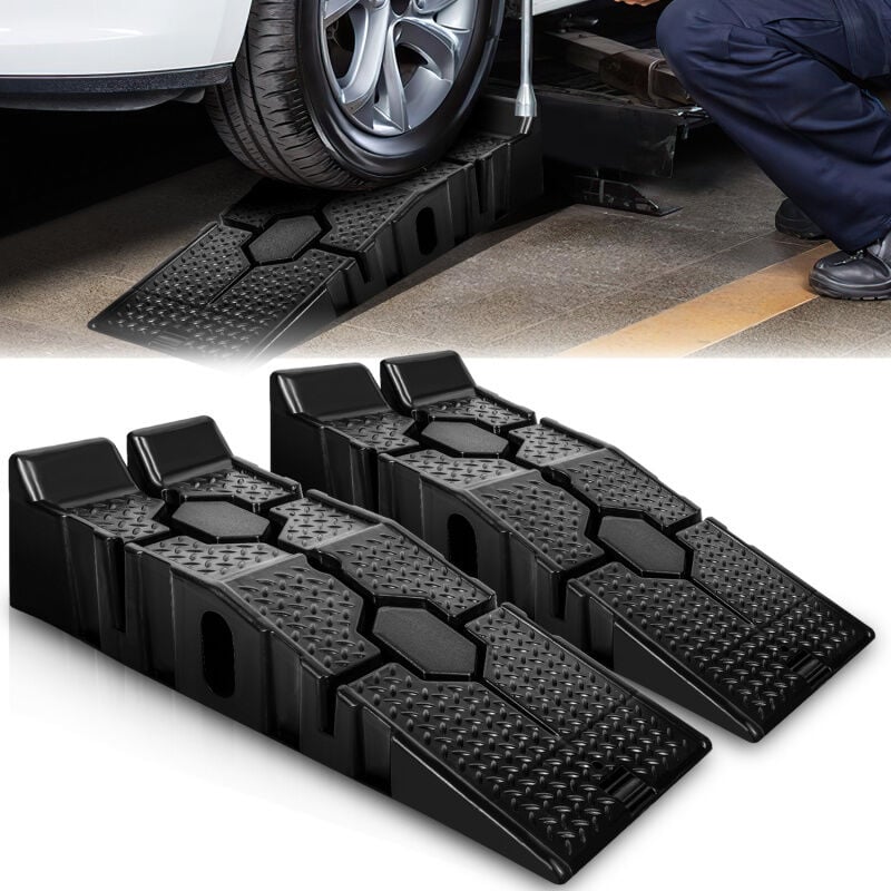 1 Paire Rampes d'accès Rampe de chargement en plastique pour charges lourdes jusqu'à 3 tonnes Plateforme d'accès pour voitures