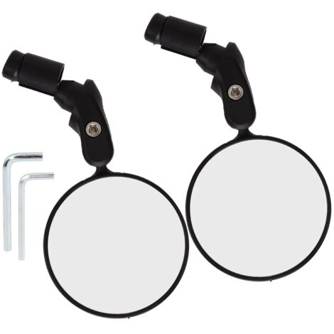 1 Paire Rétroviseurs Vélo Convexes Rétroviseurs Guidon Pliables Réglage 360 Degrés Universel
