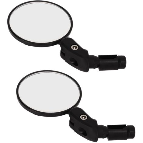 1 Paire Rétroviseurs Vélo Convexes Rétroviseurs Guidon Pliables Réglage 360 Degrés Universel