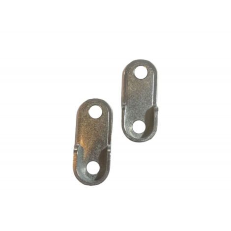 1 Paire support naissance ovale aluminium pour penderie ø16 mm Coloris - Nickel