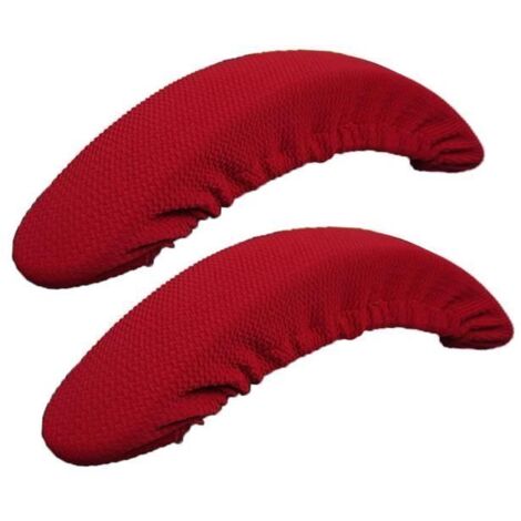 1 paires Coudières de Chaise de Bureau Housse d'accoudoir de Canapé Couvre-dossier de Chaise d'accoudoir rouge sharprepublic