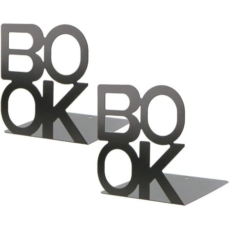 1 Paires Serre Livre- 13x13x14cm, Noir