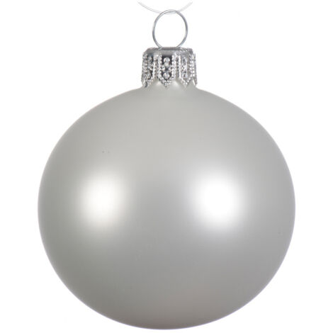 1 PALLINA DI NATALE BIANCO OPACO 10CM