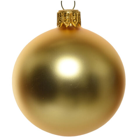 1 PALLINA DI NATALE IN VETRO COLORE ORO OPACO CM 8