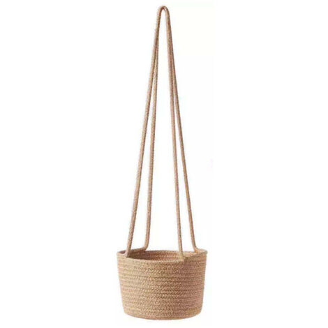 1 paniers suspendus pour plantes  Jardinières suspendues en macramé et panier de plantes tissé  Panier à plantes suspendu pour plantes d'intérieur  Pots de fleurs suspendus pour plantes