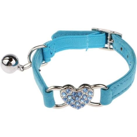 1 paquet collier de chat réglable avec collier en diamant, collier pour petit chien avec collier en diamant, cloche, accessoires pour animaux de compagnie mignons
