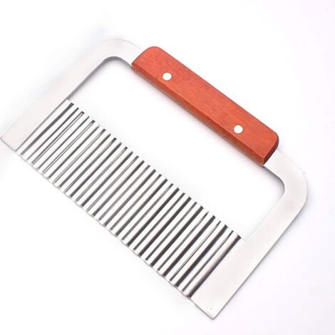 1 paquet créatif maison en acier inoxydable pomme de terre coupe multifonctionnel couteau ondulé coupe-puce cuisine couteau accessoires