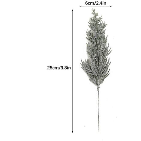 (1 paquet) H Feuilles de pin artificielles de Noël Accessoires de décoration pour sapin de Noël Guirlande Décoration Branches de pin artificielles, Plastique 1 1