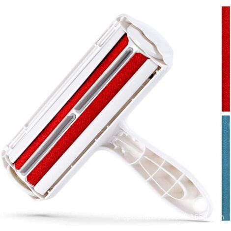 1 paquete de cepillo rojo para quitar el pelo de mascotas, cepillo de limpieza para quitar el pelo de perros y gatos, rodillo reutilizable para recoger el pelo