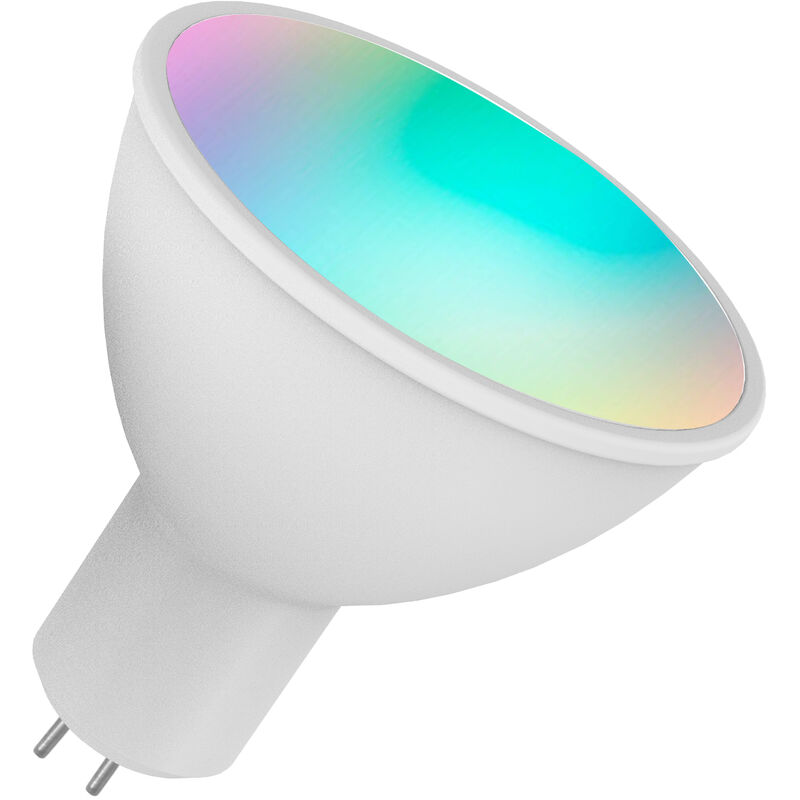 

1 paquete Tuya Taza de lampara inteligente Bombilla inteligente WiFi RGBCW 5CH 6W LED Taza de lampara regulable Voltaje de bombilla de control remoto