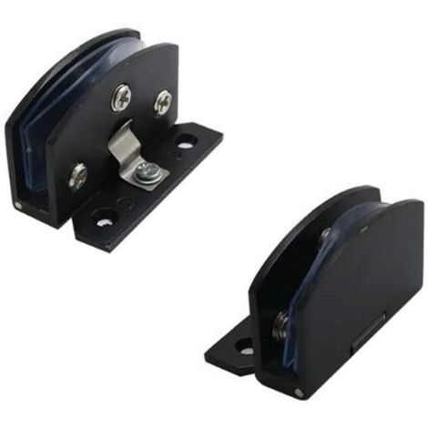 1 par de bisagras para puertas de cristal para vitrinas, vinotecas, bisagras de clip, repuestos, aptas para cristal de 5-8 mm.