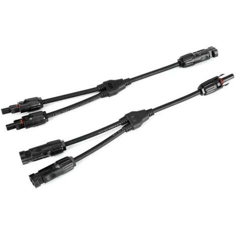 1 Par de Conectores Y para Cable Solar, Cable PV para Paneles Solares, Masculino/Femenino/Femenino M/F/F y Femenino/Masculino/Masculino F/M/M, Conector de Ramificación Y Y2-1, Conectores Fotovoltaicos