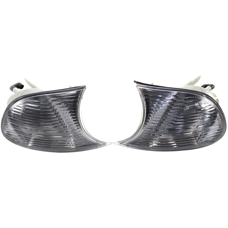 

1 par de esquina luces lente clara blanca 63126904307 63126904308 Izquierdo y Derecho Sustitucion de BMW Serie 3 E46 1998-2001, blanca