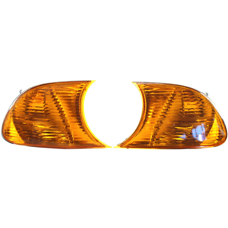 

Happyshopping - 1 par de luces de esquina con lente ambar amarillo 63126904299 631269042300 Reemplazo izquierdo y derecho para BMW Serie 3 E46