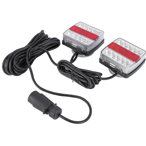 1 par de luces LED magnéticas para remolque, luces traseras para remolque