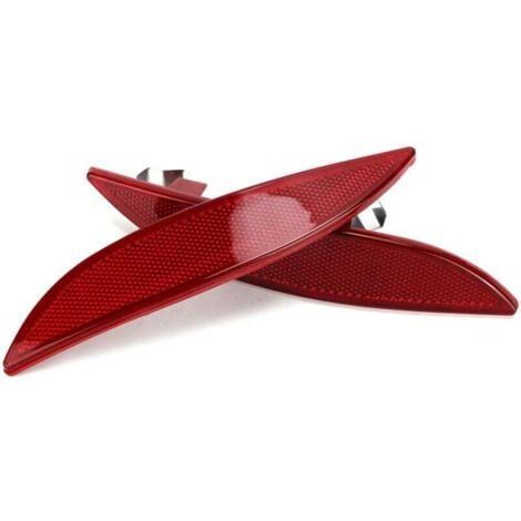 JUSCH 1 par de reflectores de parachoques trasero 265650004R Repuestos para Megane III Fluence Reflector de parachoques trasero Reemplazo
