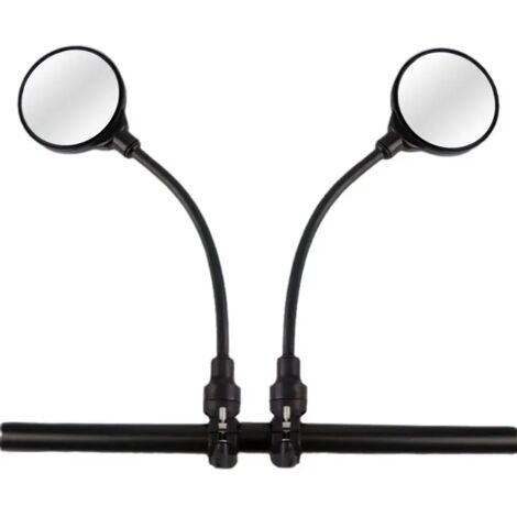 (1 par) Espejo para manillar de bicicleta, espejo ajustable para manillar de bicicleta - espejo de montaje en manillar, espejo de seguridad acrílico convexo de gran angular para bicicletas de carreter