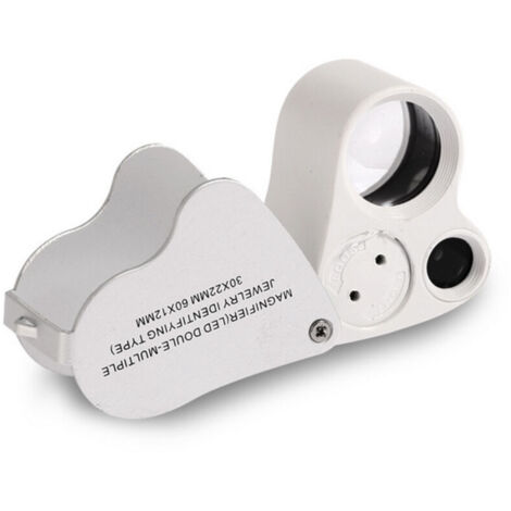1 PC 30x 60x Bijoux Illuminés Eye Loupe Jewellers Loupe Loupe avec éclairage LED