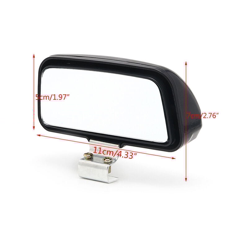 1 Pc Auto Unversal Einstellbaren Weitwinkel Spiegel Rückansicht Blind Spot 11x7cm,Black | 04537370283079